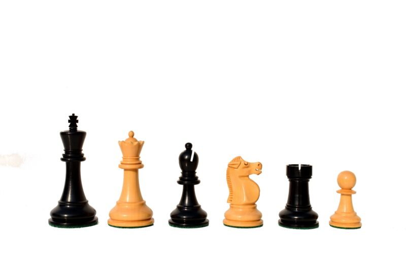 Reykjavik Series Chess Pieces Boxwood & Ebony 3.75" King-0