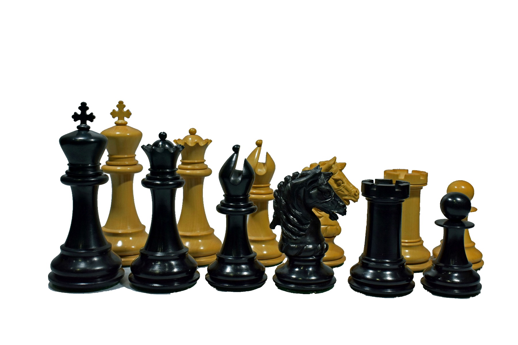 Sebastian Series Chess Pieces Matte Finish <br> Boxwood & Ebony <br> 4.4" King-2684 Sebastian Series Chess Pieces Matte Finish Boxwood & Ebony 4.4" King-2684