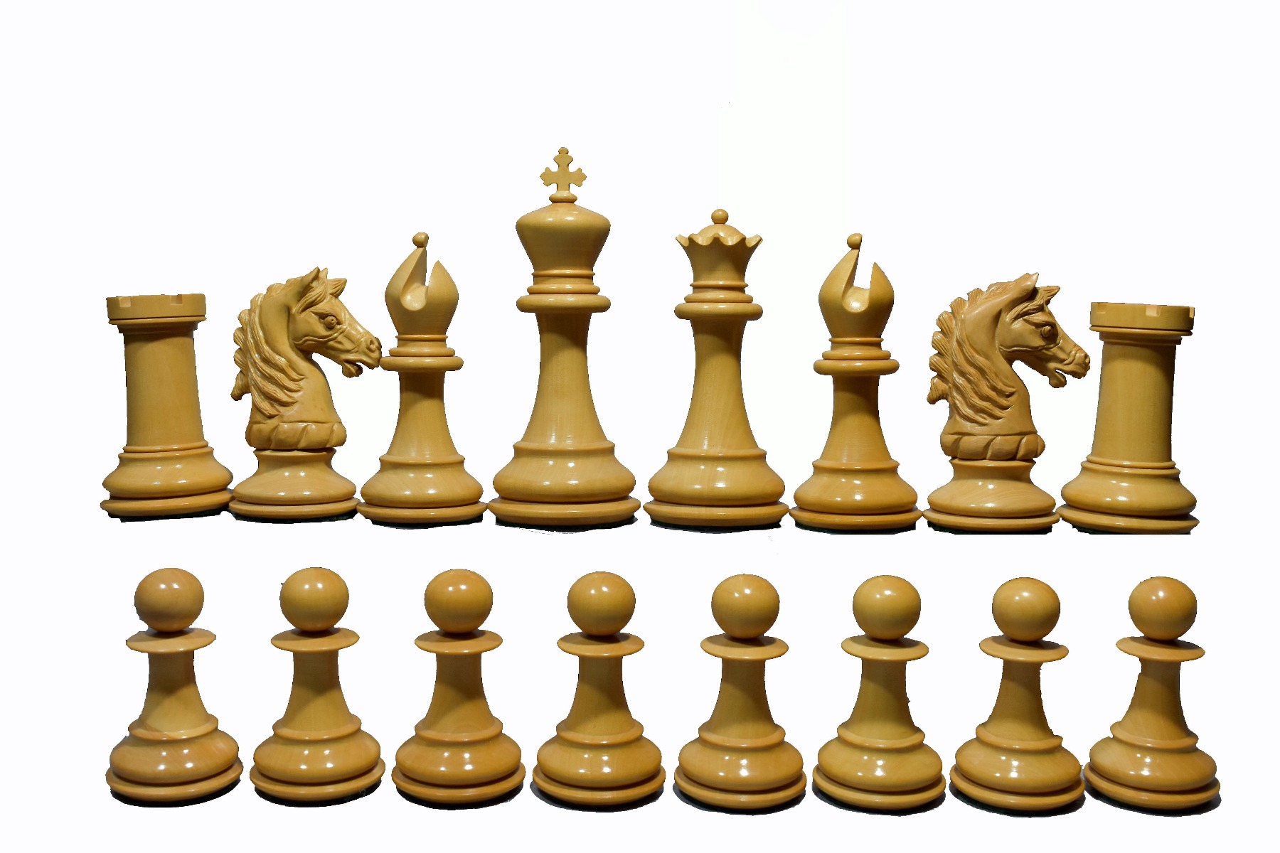 Sebastian Series Chess Pieces Matte Finish <br> Boxwood & Ebony <br> 4.4" King-0 Sebastian Series Chess Pieces Matte Finish Boxwood & Ebony 4.4" King-0