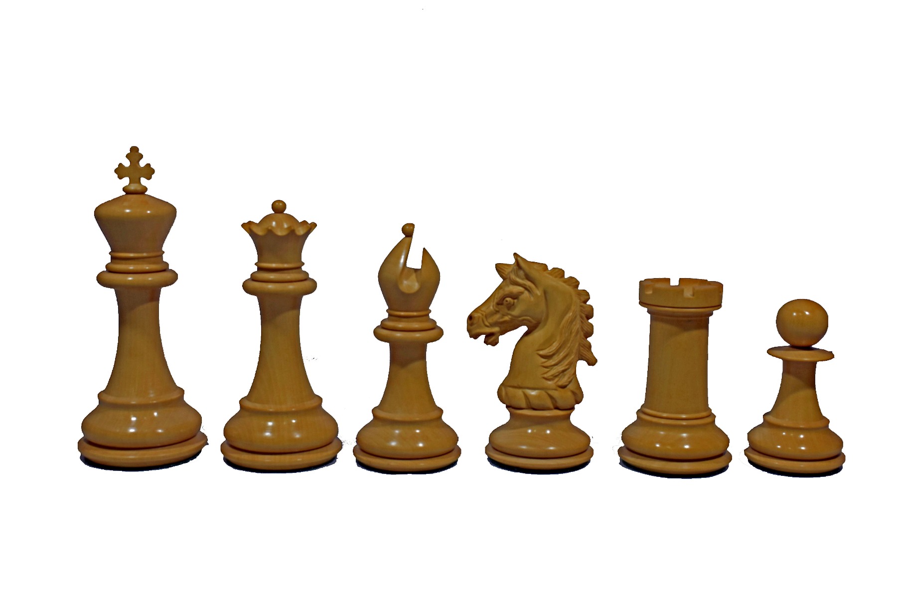 Sebastian Series Chess Pieces Matte Finish <br> Boxwood & Ebony <br> 4.4" King-2685 Sebastian Series Chess Pieces Matte Finish Boxwood & Ebony 4.4" King-2685