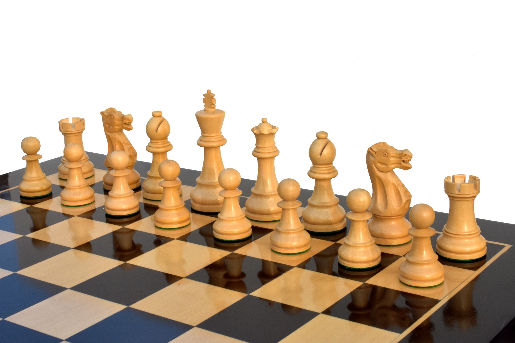 The Victor Series Chess Pieces<br> Boxwood & Ebonized <br> 4" King-2386 The Victor Series Chess Pieces Boxwood & Ebonized 4" King-2386