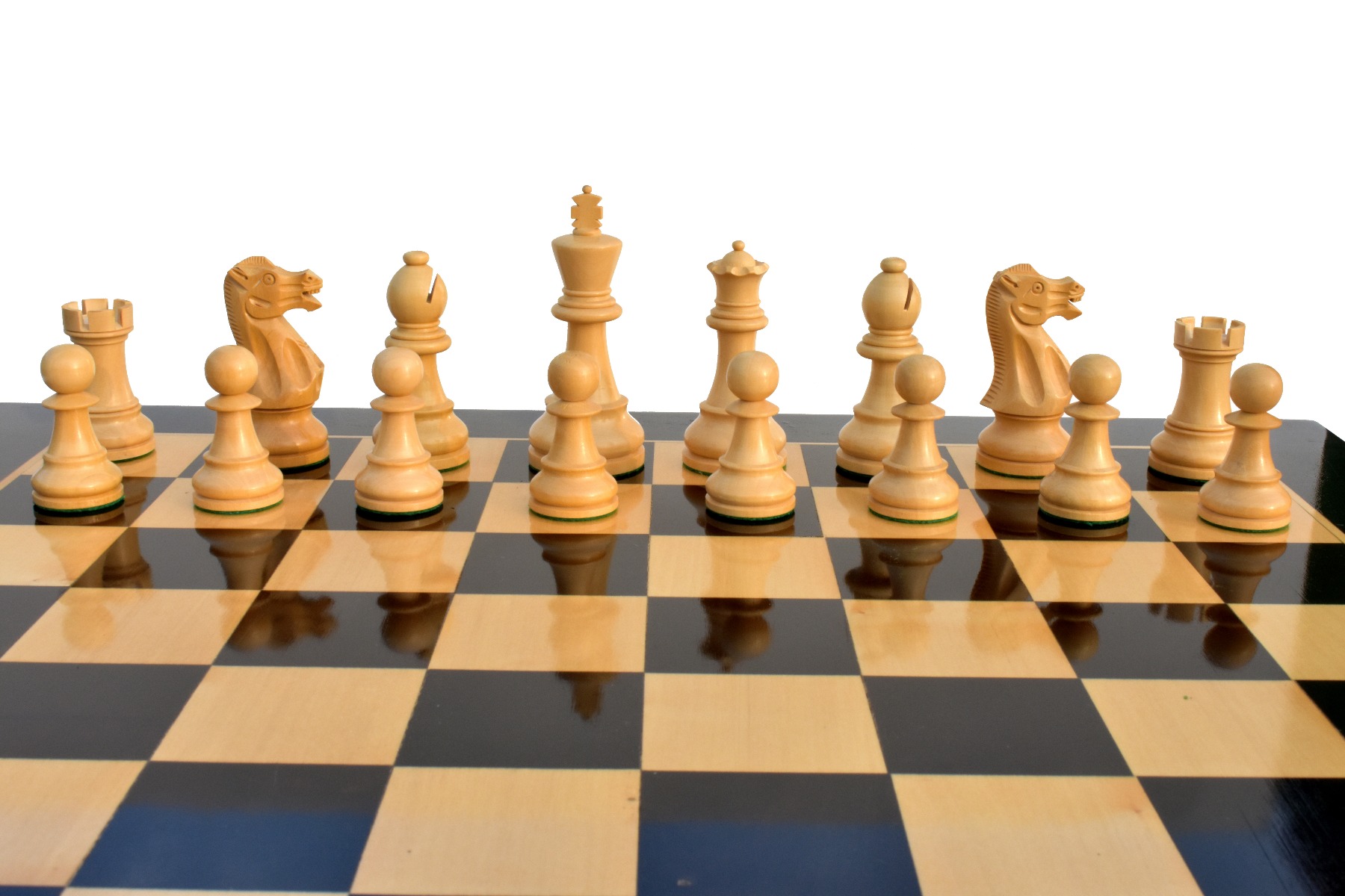 The Victor Series Chess Pieces<br> Boxwood & Ebonized <br> 4" King-2385 The Victor Series Chess Pieces Boxwood & Ebonized 4" King-2385