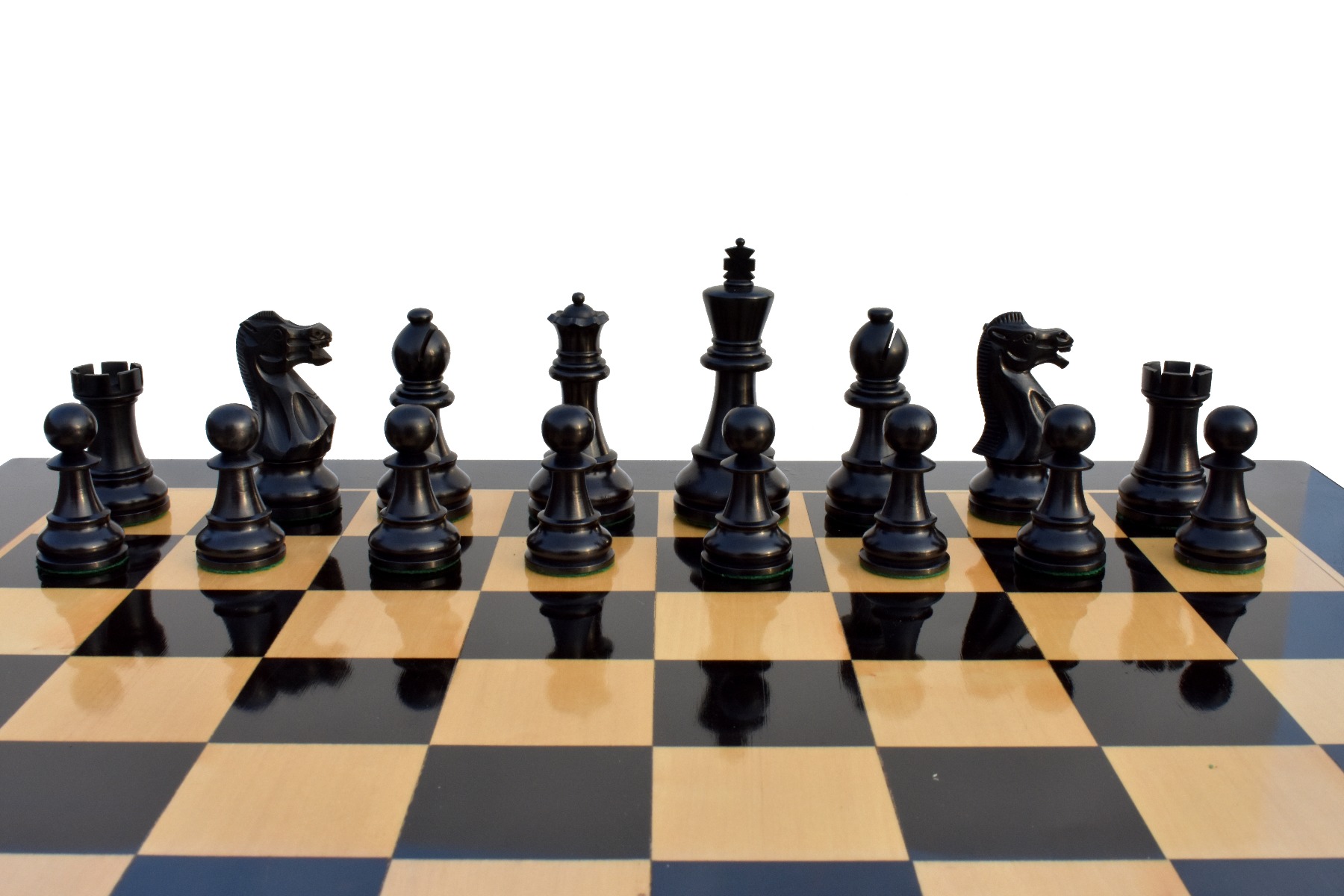 The Victor Series Chess Pieces<br> Boxwood & Ebonized <br> 4" King-2387 The Victor Series Chess Pieces Boxwood & Ebonized 4" King-2387