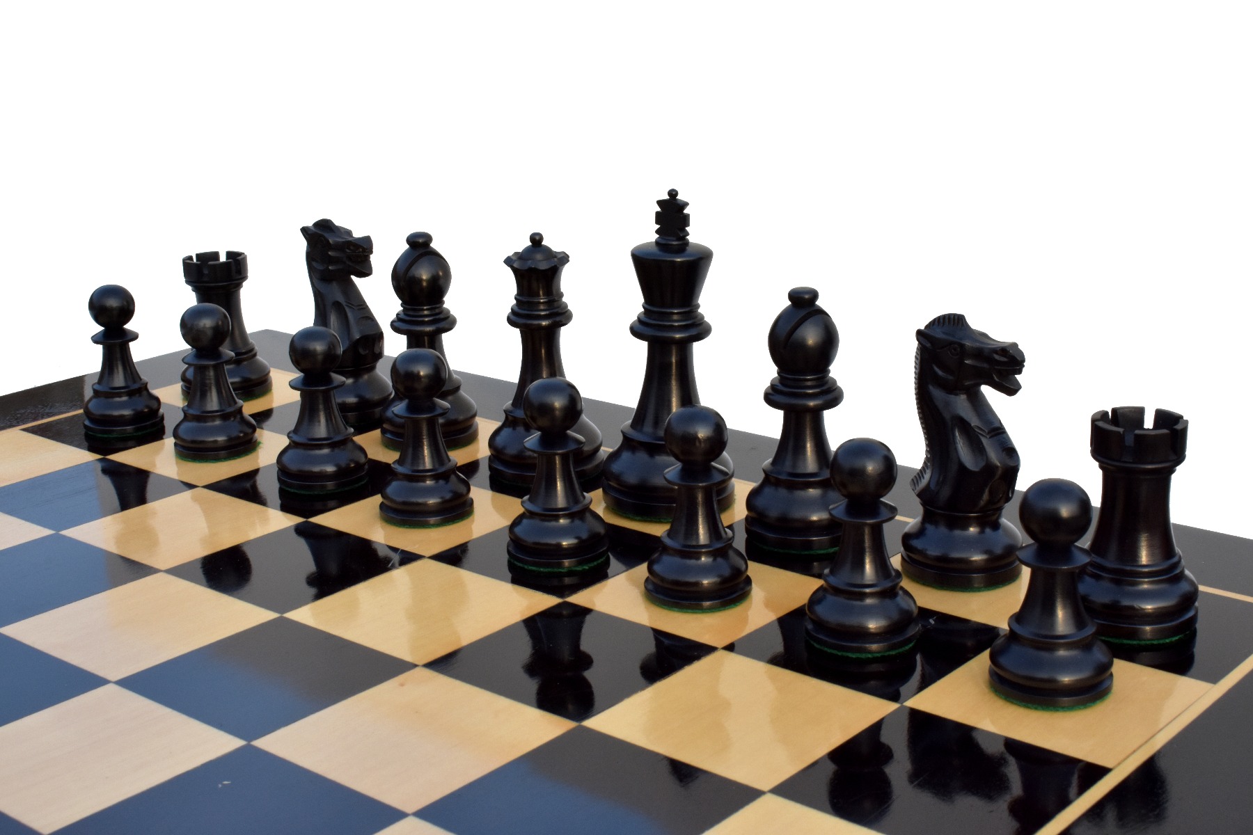 The Victor Series Chess Pieces<br> Boxwood & Ebonized <br> 4" King-2388 The Victor Series Chess Pieces Boxwood & Ebonized 4" King-2388