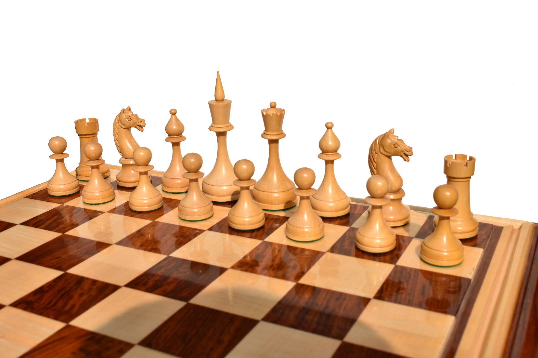 USSR Timeless Series Chess Pieces <br>Boxwood & Ebonized <br> 4.75" King-2191 USSR Timeless Series Chess Pieces Boxwood & Ebonized 4.75" King-2191