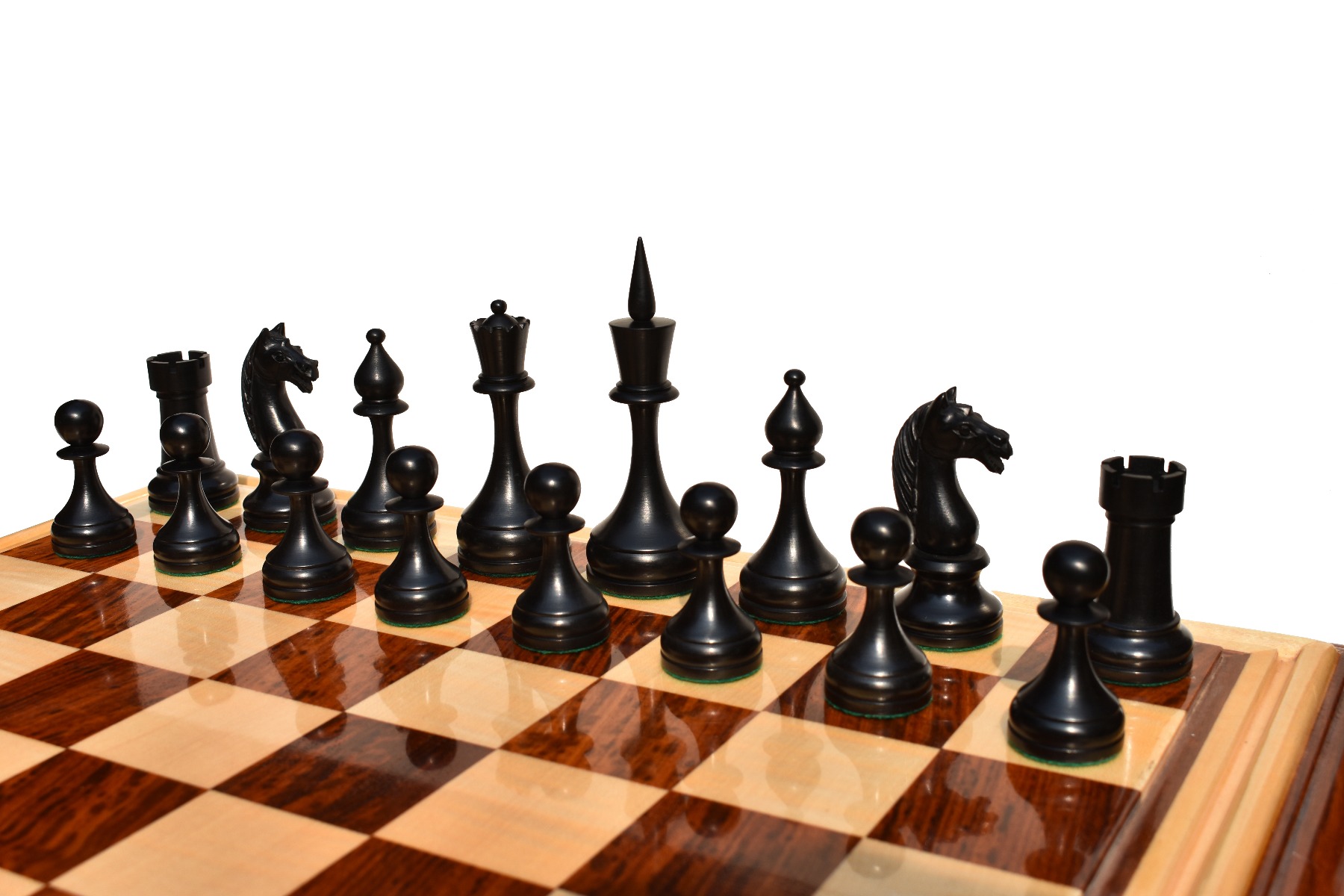 USSR Timeless Series Chess Pieces <br>Boxwood & Ebonized <br> 4.75" King-2193 USSR Timeless Series Chess Pieces Boxwood & Ebonized 4.75" King-2193