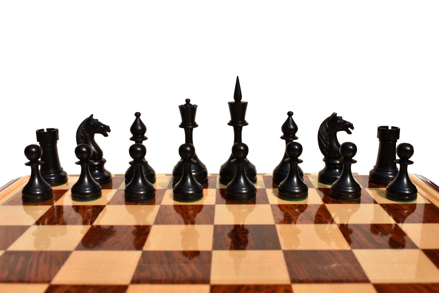 USSR Timeless Series Chess Pieces <br>Boxwood & Ebonized <br> 4.75" King-2192 USSR Timeless Series Chess Pieces Boxwood & Ebonized 4.75" King-2192