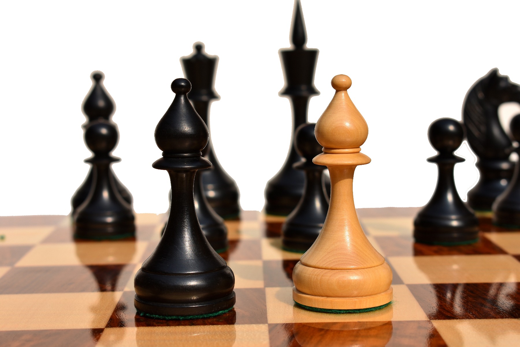 USSR Timeless Series Chess Pieces <br>Boxwood & Ebonized <br> 4.75" King-2195 USSR Timeless Series Chess Pieces Boxwood & Ebonized 4.75" King-2195