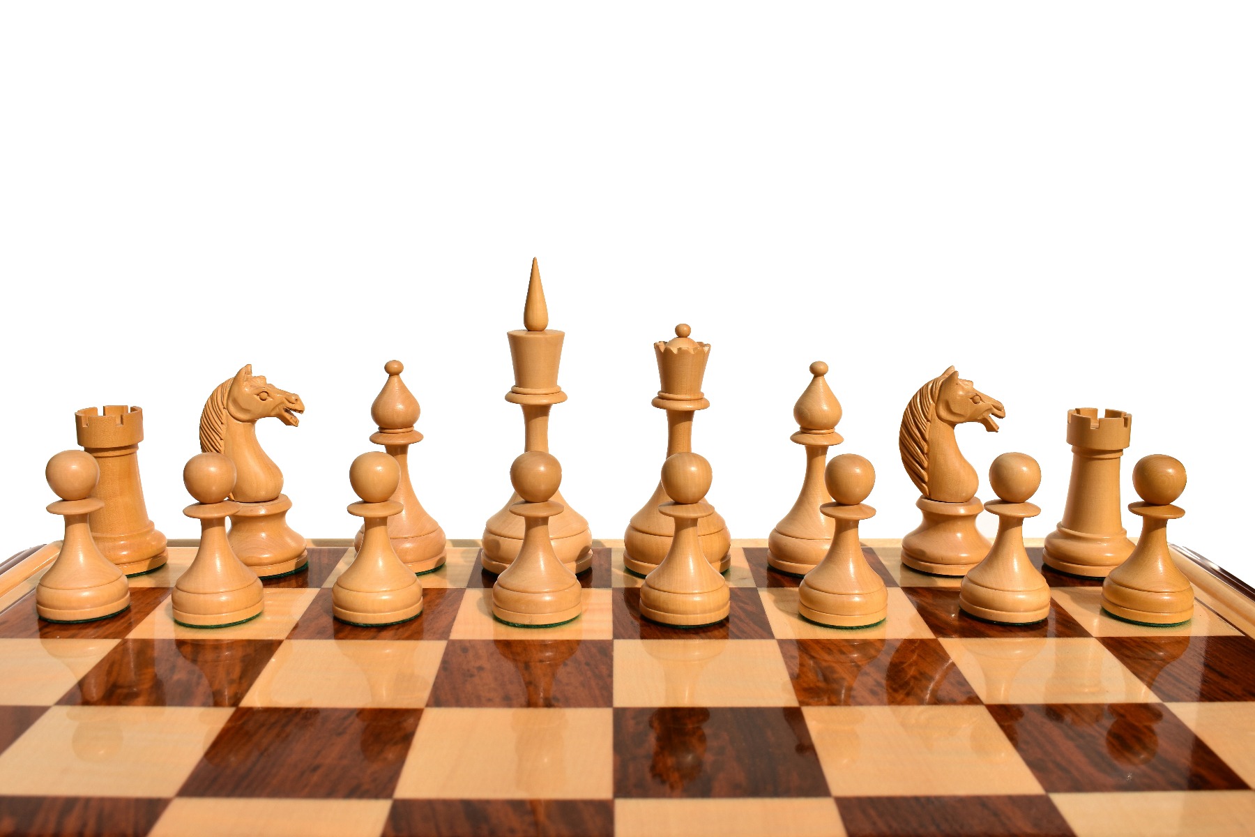 USSR Timeless Series Chess Pieces <br>Boxwood & Ebonized <br> 4.75" King-2190 USSR Timeless Series Chess Pieces Boxwood & Ebonized 4.75" King-2190