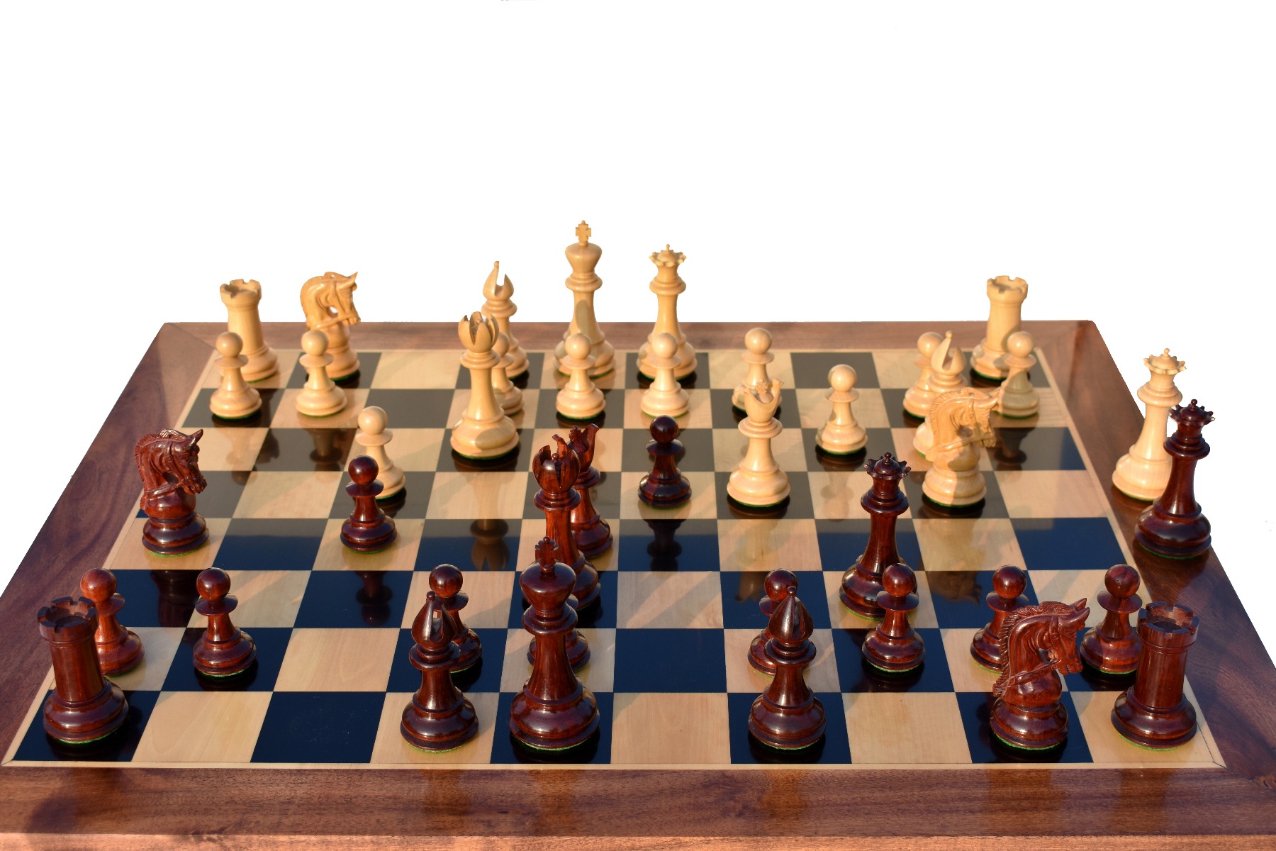Archbishop & Chancellor ,Capablanca Chess Game,The Parker Bridle Series Boxwood & Padauk 4.25" King with 2.25" Square Collector Series 10x10 Chess Board -4062