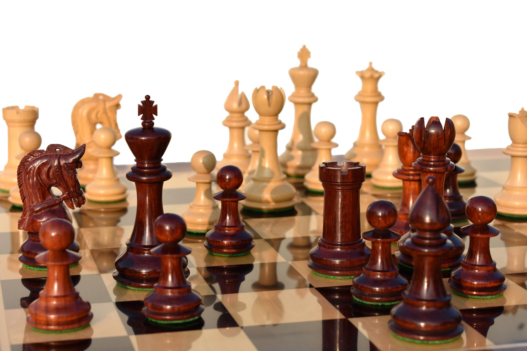 Archbishop & Chancellor ,Capablanca Chess Game,The Parker Bridle Series Boxwood & Padauk 4.25" King with 2.25" Square Collector Series 10x10 Chess Board -4063