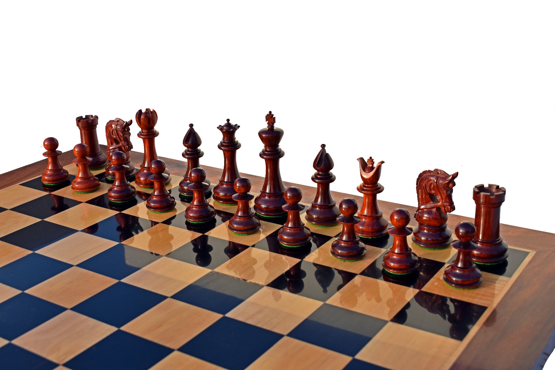 Archbishop & Chancellor ,Capablanca Chess Game,The Parker Bridle Series Boxwood & Padauk 4.25" King with 2.25" Square Collector Series 10x10 Chess Board -4060