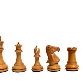 The Windsor Series Chess Set Boxwood & Ebony 3.5" King with 2" Square Tournament Series Chess Board-4124