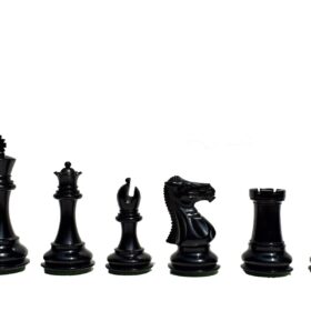 The Windsor Series Chess Set Boxwood & Ebony 3.5" King with 2" Square Tournament Series Chess Board-4125