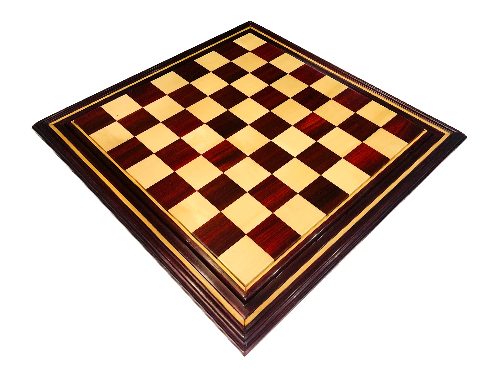 The Molding Series Luxury Chess Board <br> Maple & African Padauk-0 The Molding Series Luxury Chess Board Maple & African Padauk-0