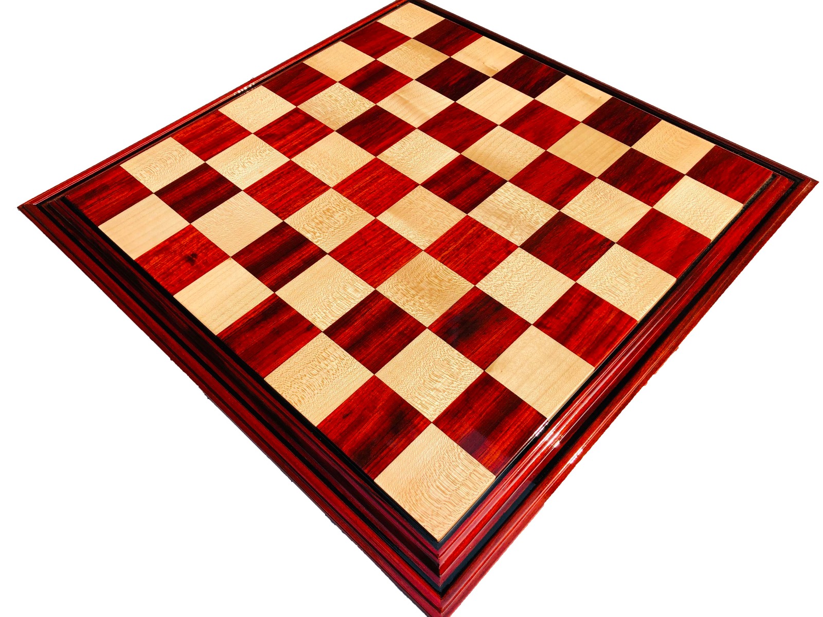 The Players Field Series Luxury Chess Board <br> Maple & African Padauk-0 The Players Field Series Luxury Chess Board Maple & African Padauk-0