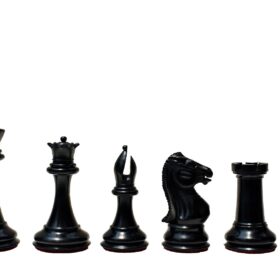 Jaques Morphy Style Cook Knight 1849 series chess set Antiqued Boxwood & Ebony 4" King/ 2.25" Square Jaques Chess Board & Storage Case-3936
