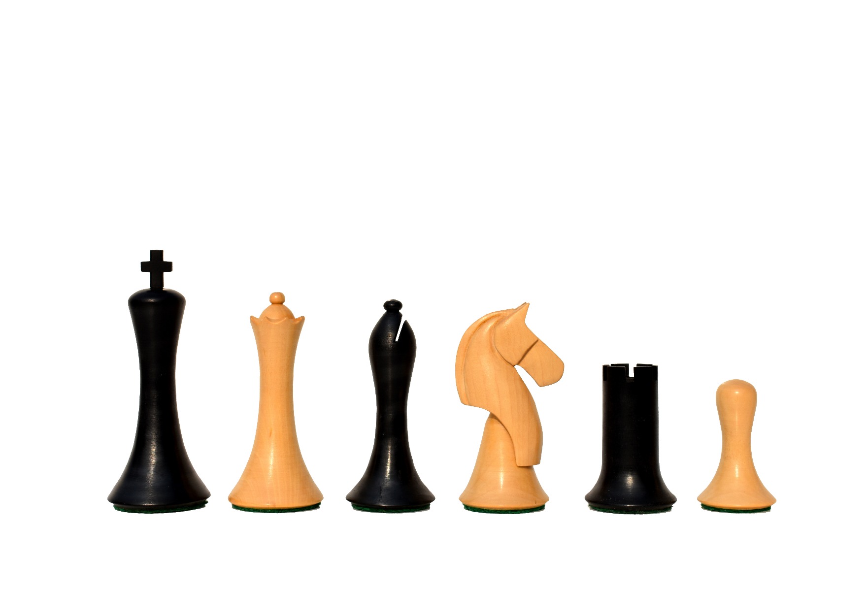 Ulbrich Series Chess Set <br> Boxwood & Ebonized <br> 3.75" King with 2" Square Beveled Series Chess Board-4079 Ulbrich Series Chess Set Boxwood & Ebonized 3.75" King with 2" Square Beveled Series Chess Board-4079