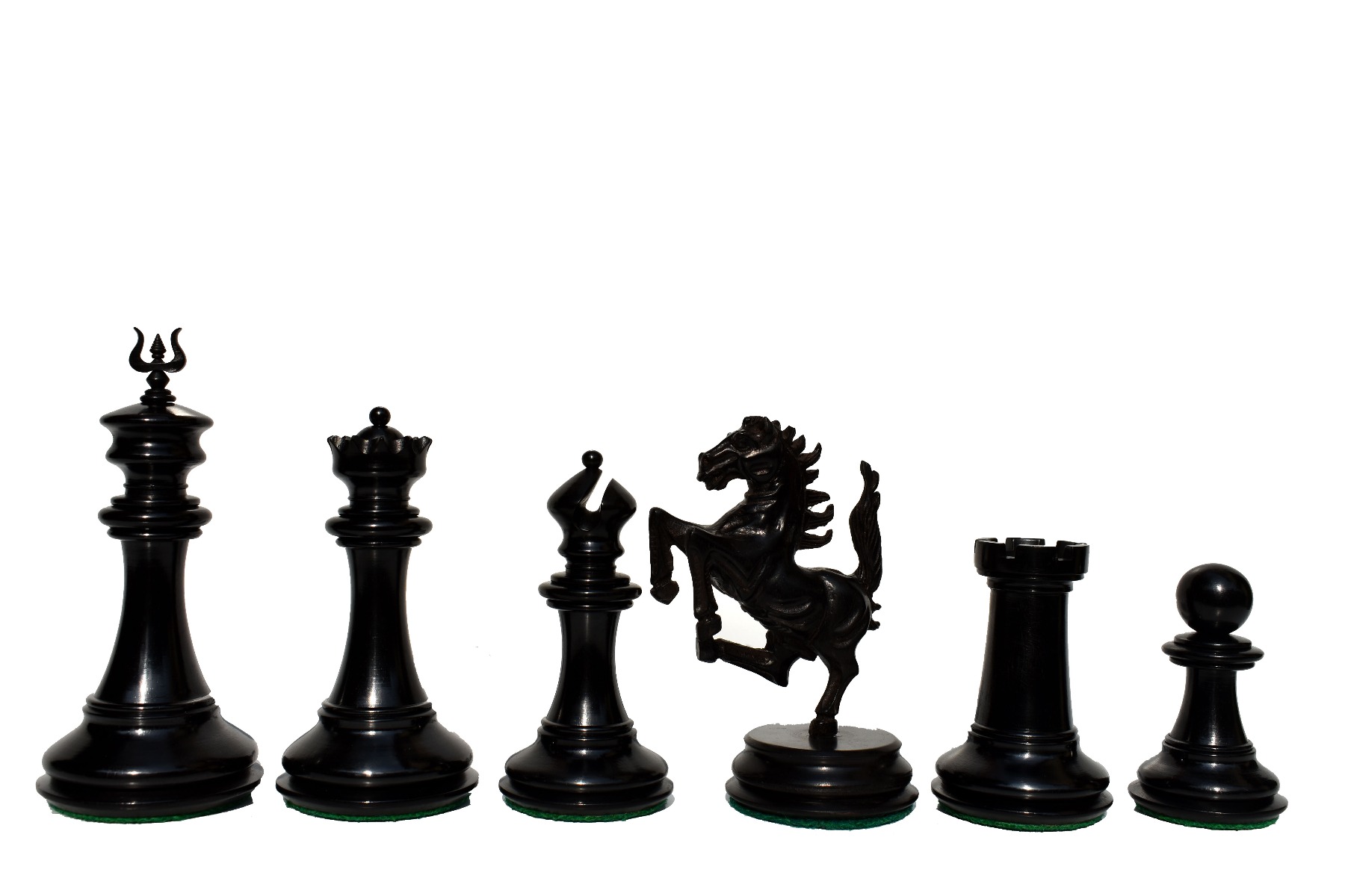 Ferrari Series Chess Pieces <br> Boxwood & Ebony <br> 4.4" King-5081 Ferrari Series Chess Pieces Boxwood & Ebony 4.4" King-5081