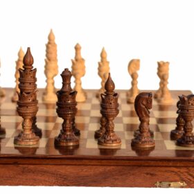 The Lotus Flower Series Boxwood & Sheesham 4" King-6603