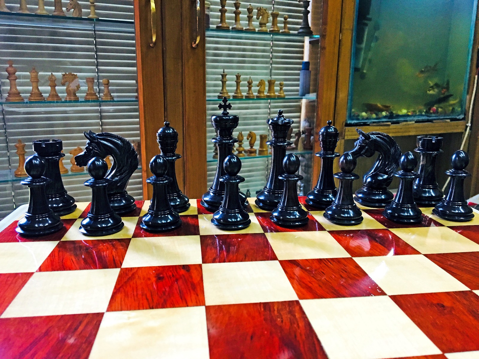 The Arabic Stallion Chess Pieces Boxwood & Ebony 4.4" King-4742