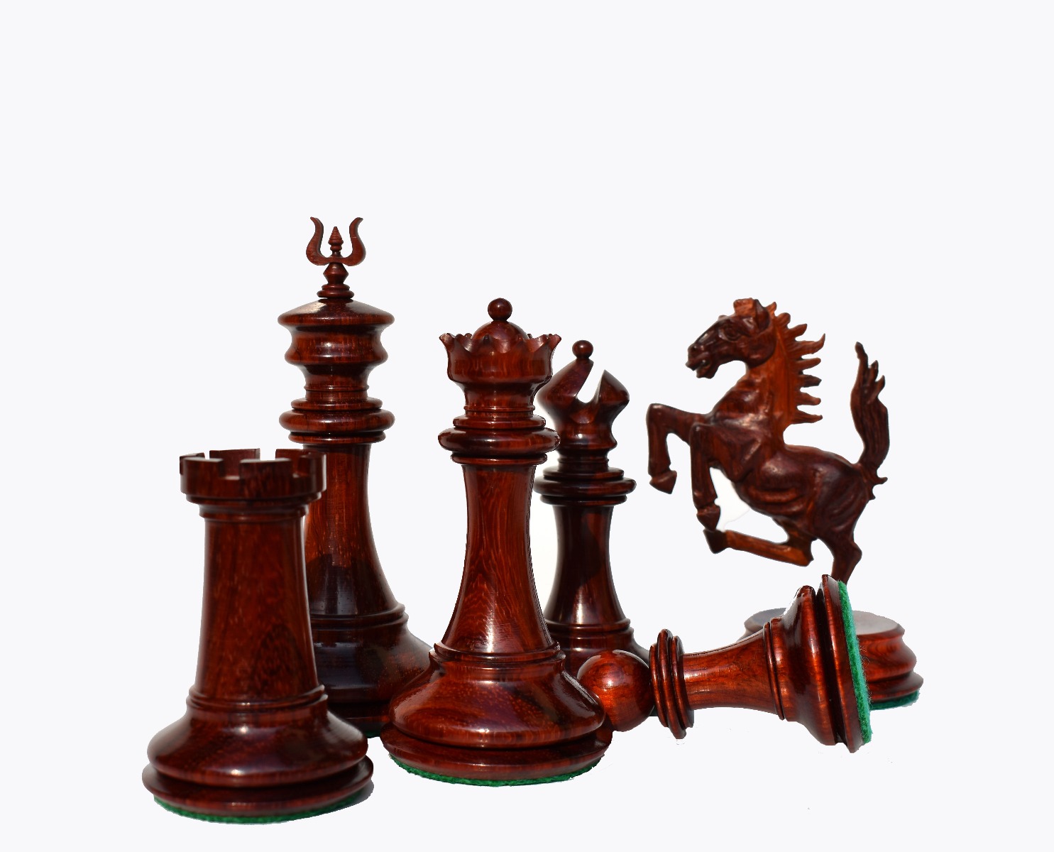 Ferrari Series Chess Pieces <br> Boxwood & Padauk <br> 4.4" King-4708 Ferrari Series Chess Pieces Boxwood & Padauk 4.4" King-4708