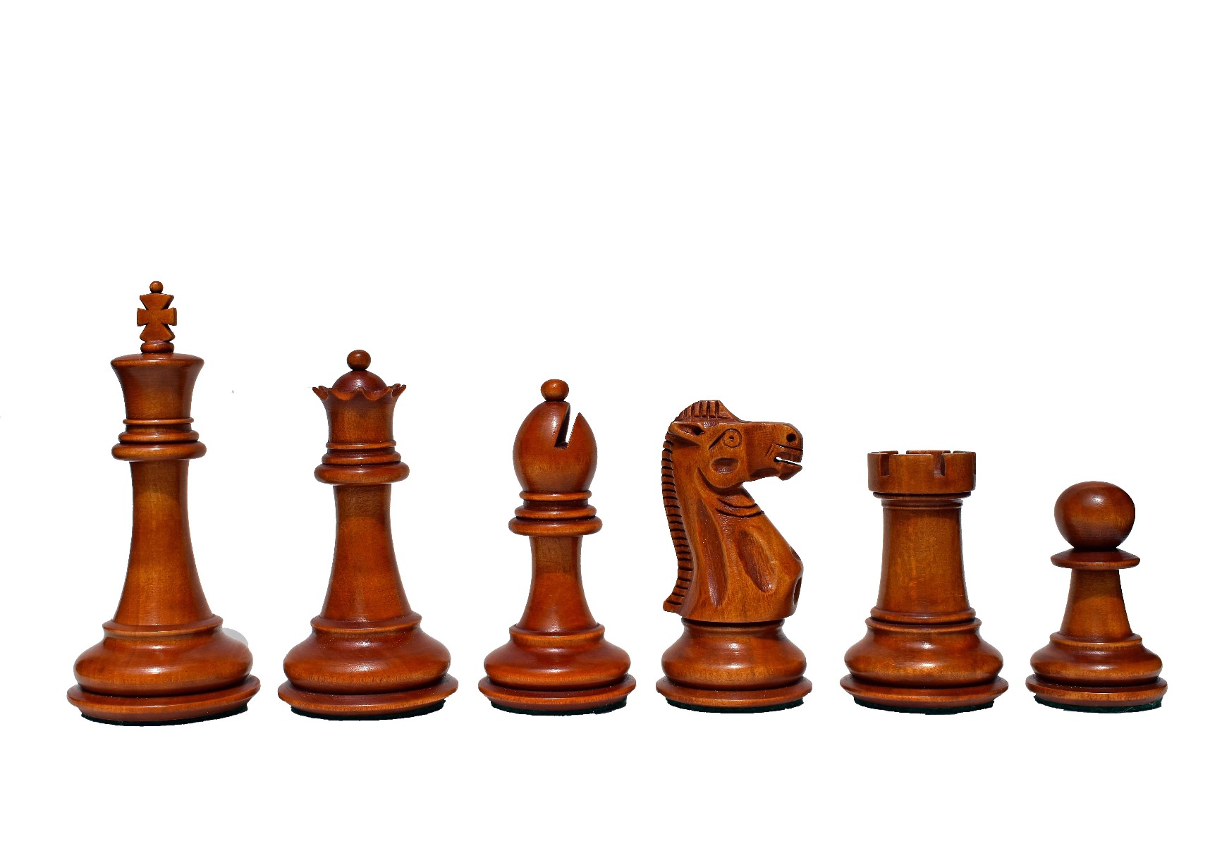 The Jaques Staunton Series Chess Pieces Antiqued Boxwood & Ebonized 3.75" King-5072
