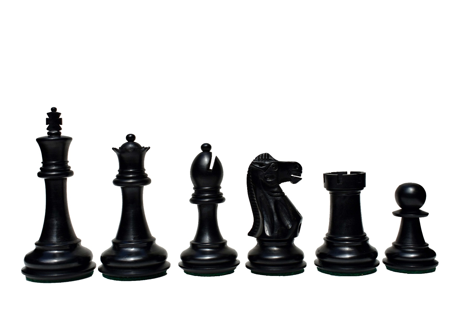 The Jaques Staunton Series Chess Pieces Antiqued Boxwood & Ebonized 3.75" King-5073