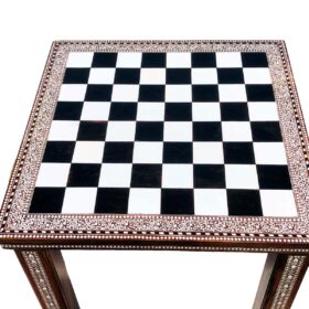 The Maharajah Series with Inlay craftsmanship Chess Table Sheesham Wood with Inlay art work 2.13" Square-4899