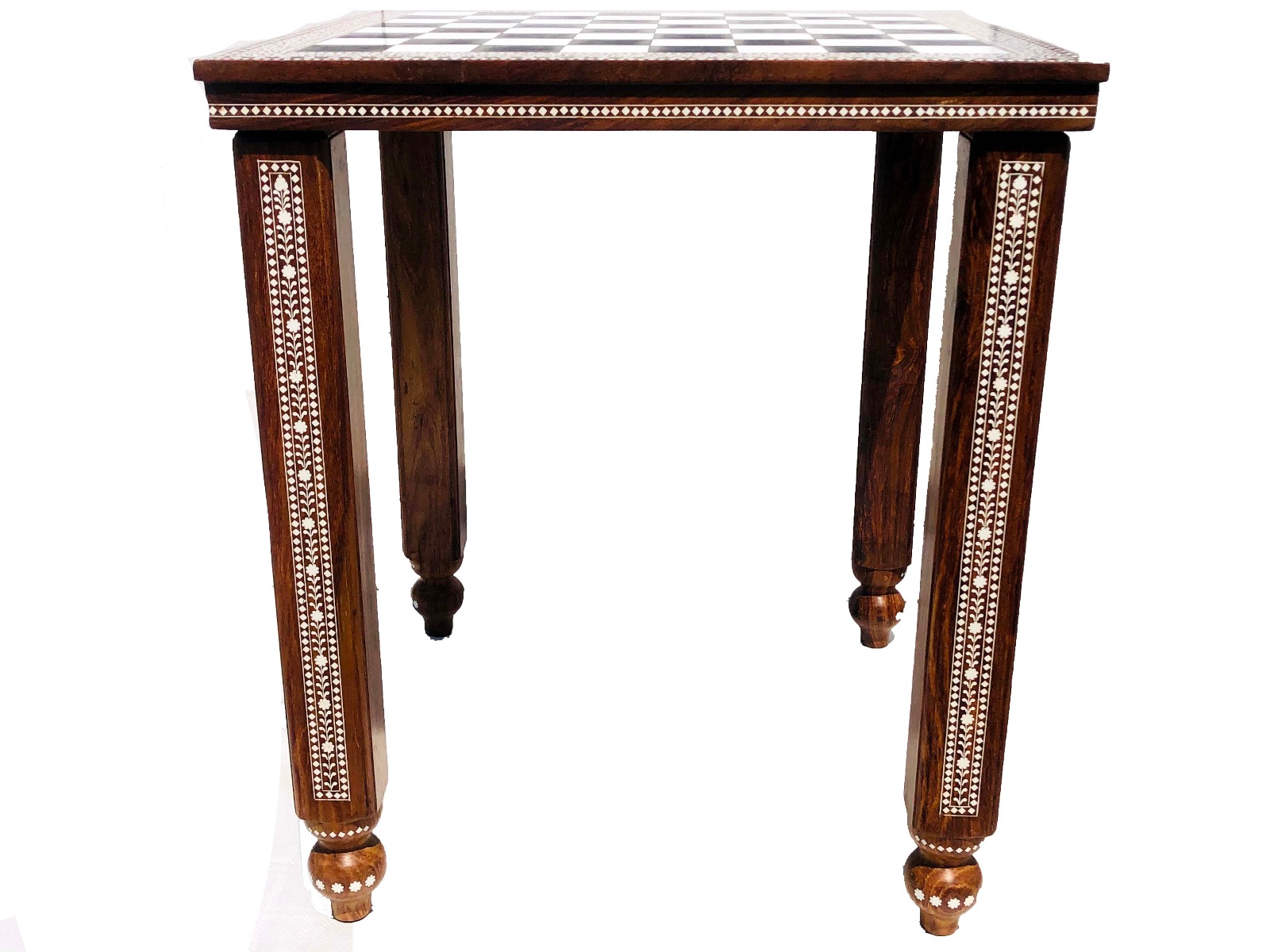 The Maharajah Series with Inlay craftsmanship Chess Table <br> Sheesham Wood with Inlay art work <br> 2.13" Square-4902 The Maharajah Series with Inlay craftsmanship Chess Table Sheesham Wood with Inlay art work 2.13" Square-4902