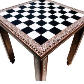 The Maharajah Series with Inlay craftsmanship Chess Table Sheesham Wood with Inlay art work 2.13" Square-4900