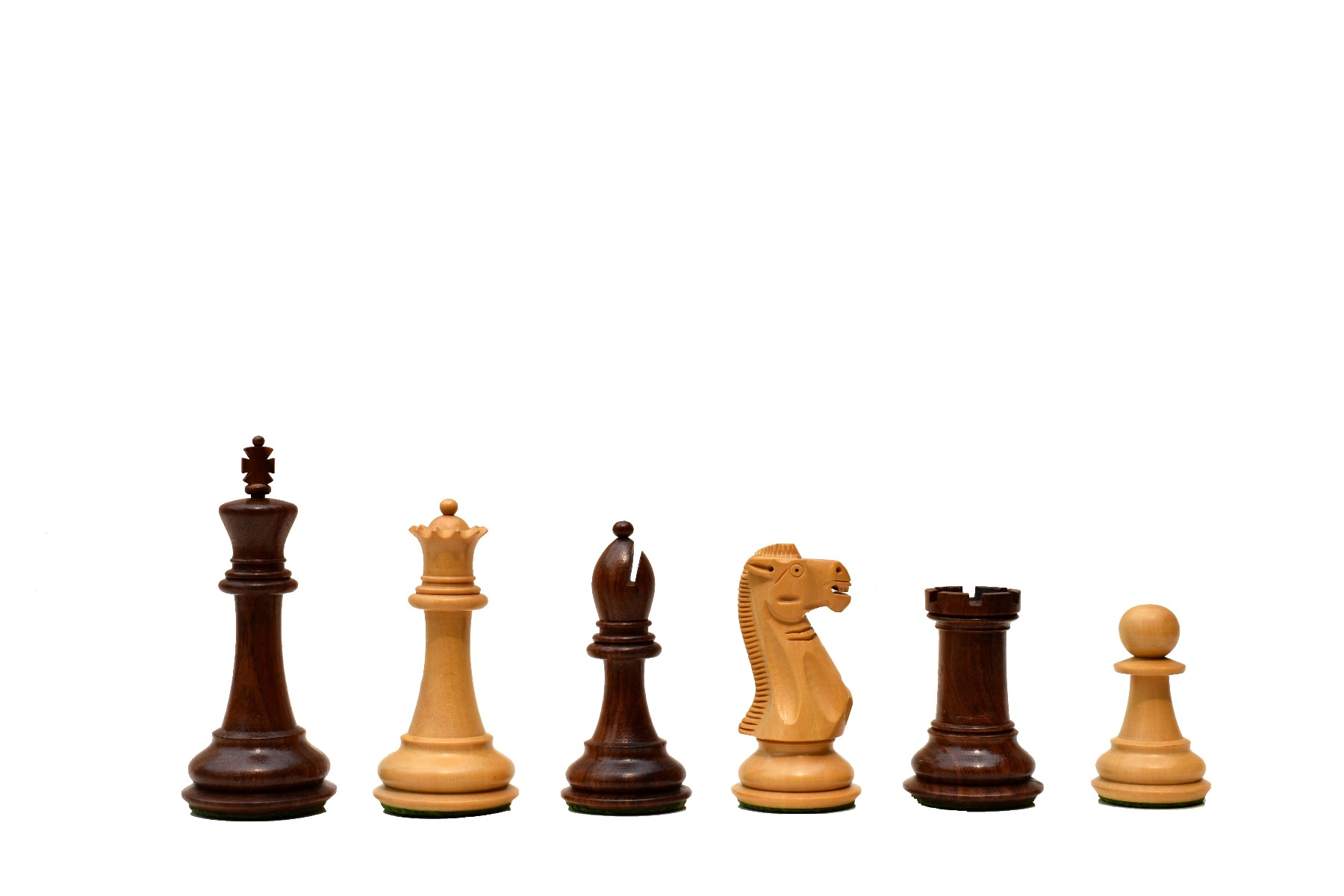 The Sleek Series Chess Set <br> Boxwood & Sheesham <br> 3.75" King with 2" Square chess board-5020 The Sleek Series Chess Set Boxwood & Sheesham 3.75" King with 2" Square chess board-5020