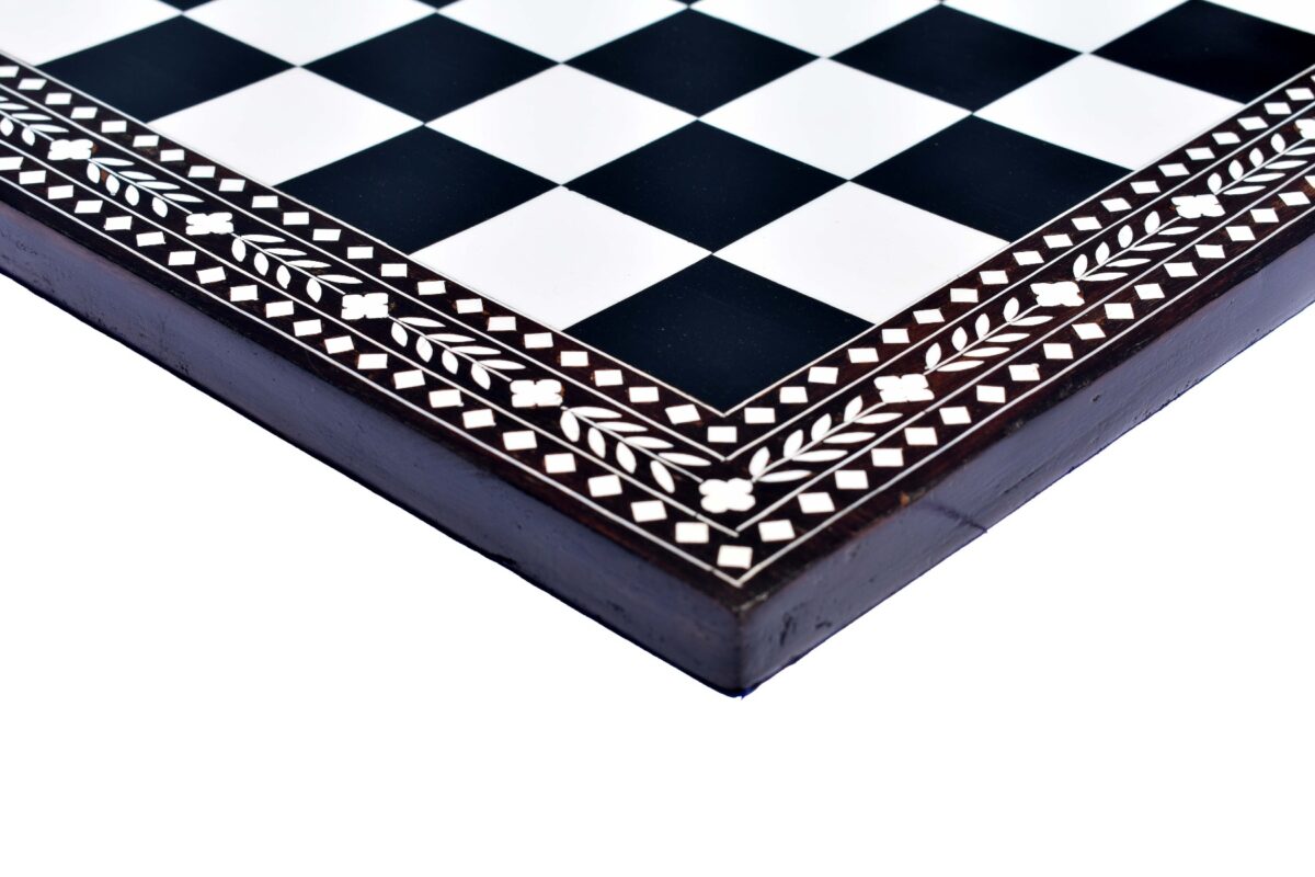 The Heritage Series Chess Board Black Stained Sheesham & Acrylic 1.75" Square-4912