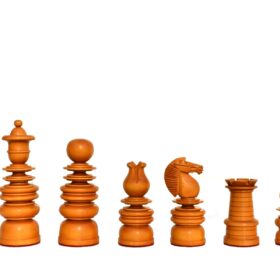 Calvert Series Chess Pieces Antiqued Boxwood & Ebony 4.4" king-5151
