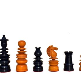 Calvert Series Chess Pieces Antiqued Boxwood & Ebony 4.4" king-5150