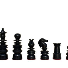 Calvert Series Chess Pieces Antiqued Boxwood & Ebony 4.4" king-5152
