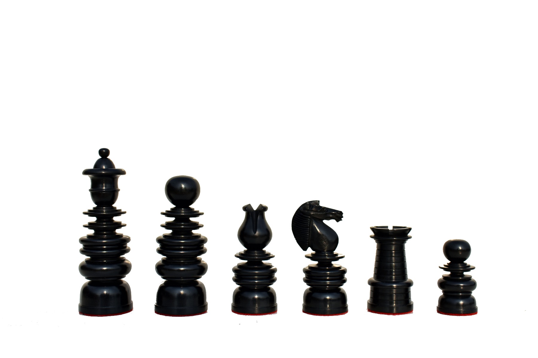 Calvert Series Chess Pieces <br> Antiqued Boxwood & Ebony <br> 4.4" king-5152 Calvert Series Chess Pieces Antiqued Boxwood & Ebony 4.4" king-5152
