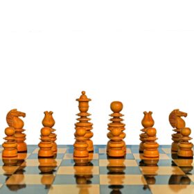 Calvert Series Chess Pieces Antiqued Boxwood & Ebony 4.4" king-5153
