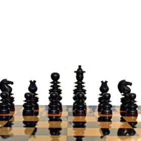 Calvert Series Chess Pieces Antiqued Boxwood & Ebony 4.4" king-5155