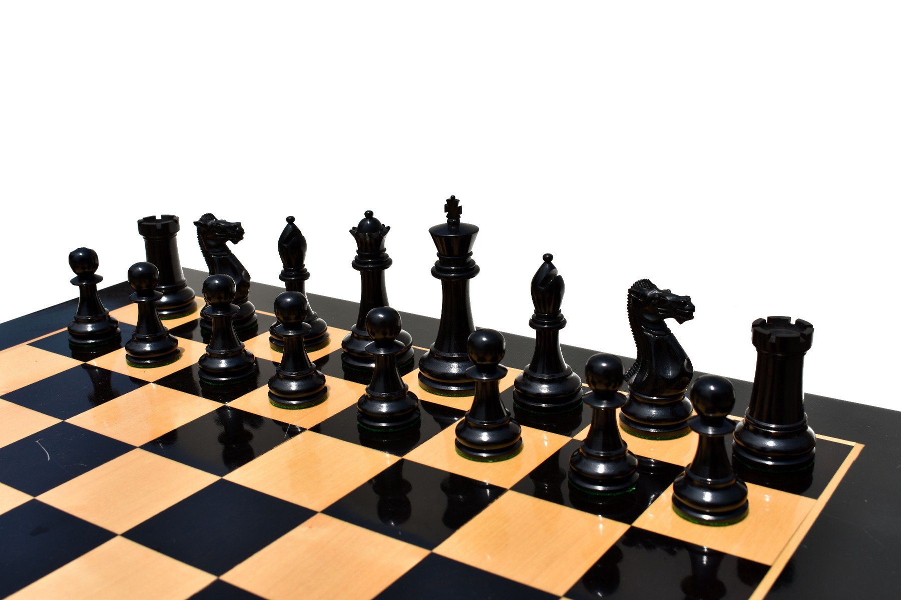 Collector Iv Series Chess Pieces <br> Boxwood & Ebony <br> 4" King-5560 Collector Iv Series Chess Pieces Boxwood & Ebony 4" King-5560