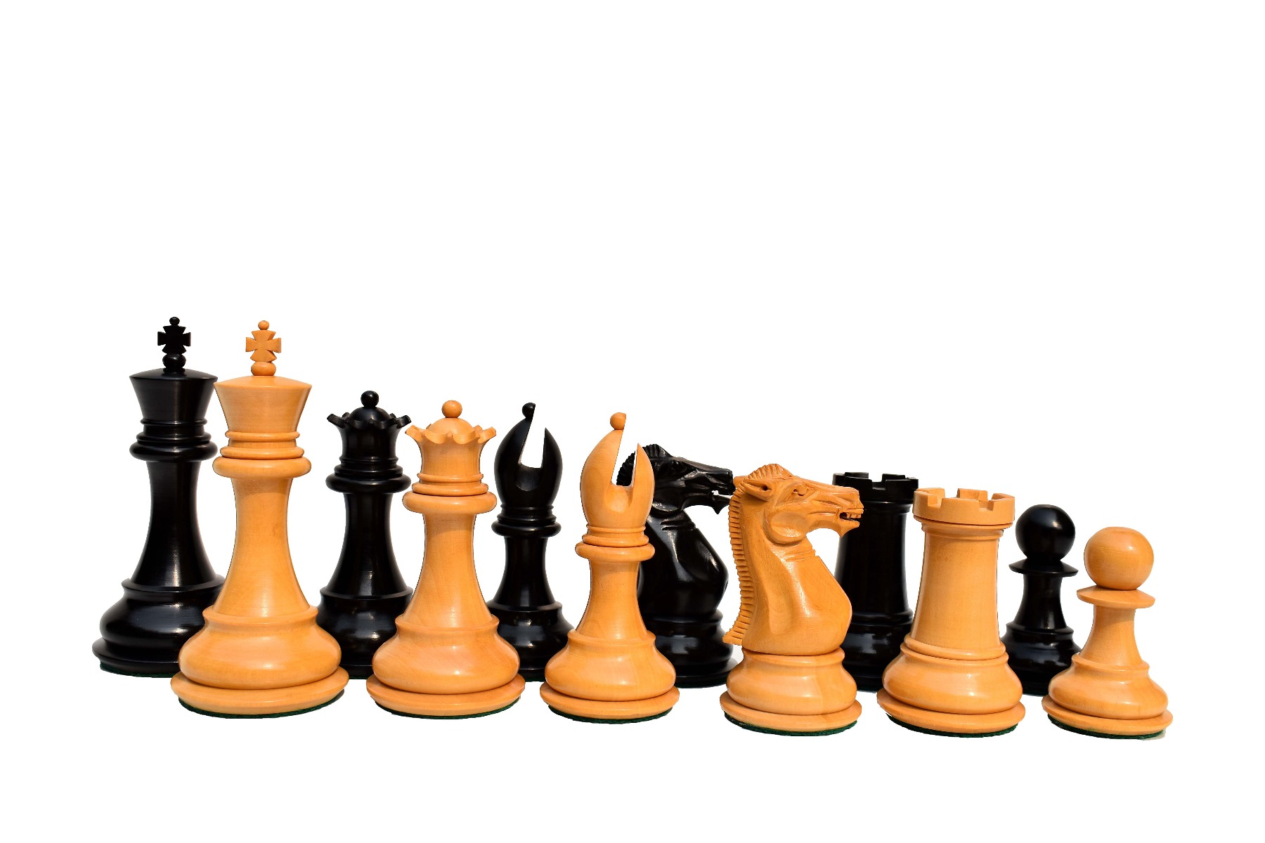 Collector II Series Chess Pieces <br> Boxwood & Ebony <br> 4" King-0 Collector II Series Chess Pieces Boxwood & Ebony 4" King-0