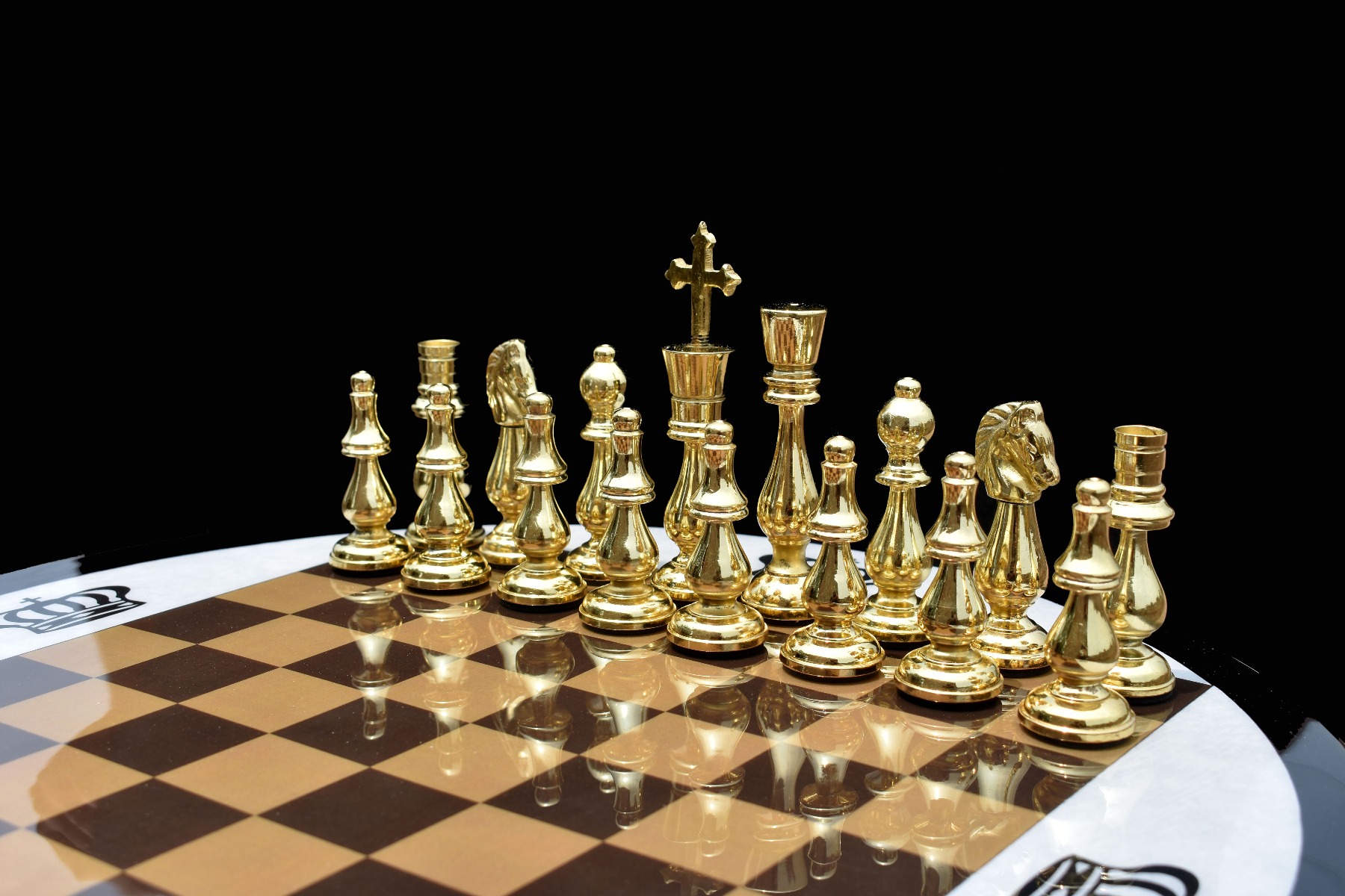 Brass Luxury Chess Table 22" x 18" Detachable <br> With Solid Brass 4.75" Chess Pieces-5331 Brass Luxury Chess Table 22" x 18" Detachable With Solid Brass 4.75" Chess Pieces-5331
