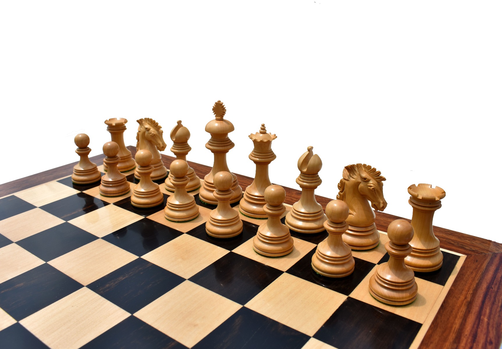 Wellington Series Chess Pieces Boxwood & Ebony 4.4" King-5618