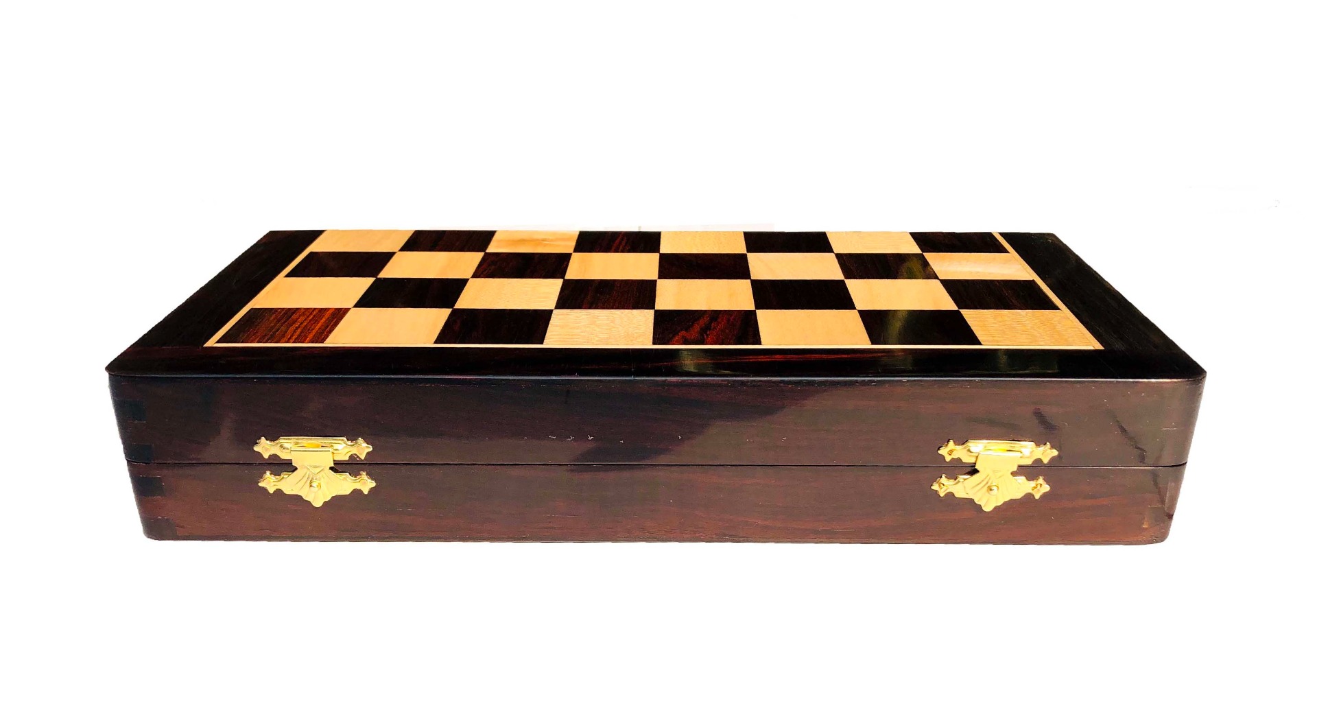 Travel Magnetic Chess set Maple & Rosewood 10" Folding-5965