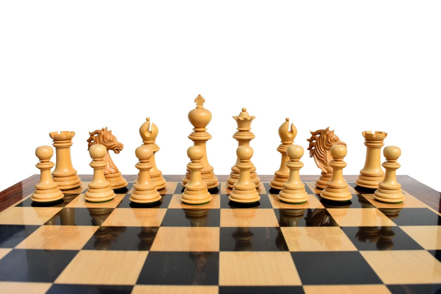 Royal Admiral Series Chess set Boxwood & Ebony (Matte Finish) 4.4