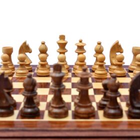 Travel Magnetic Chess set Maple & Sheesham 10 Square -5921