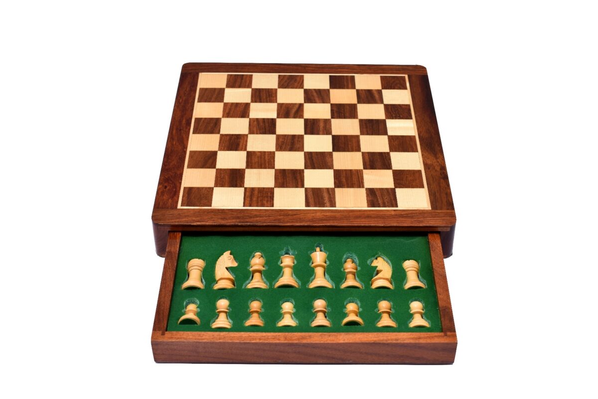 Travel Magnetic Chess set Maple & Sheesham 10 Square -5922