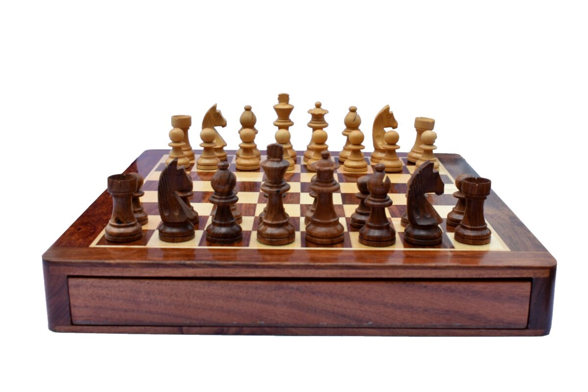 Travel Magnetic Chess set Maple & Sheesham 10 Square -5926