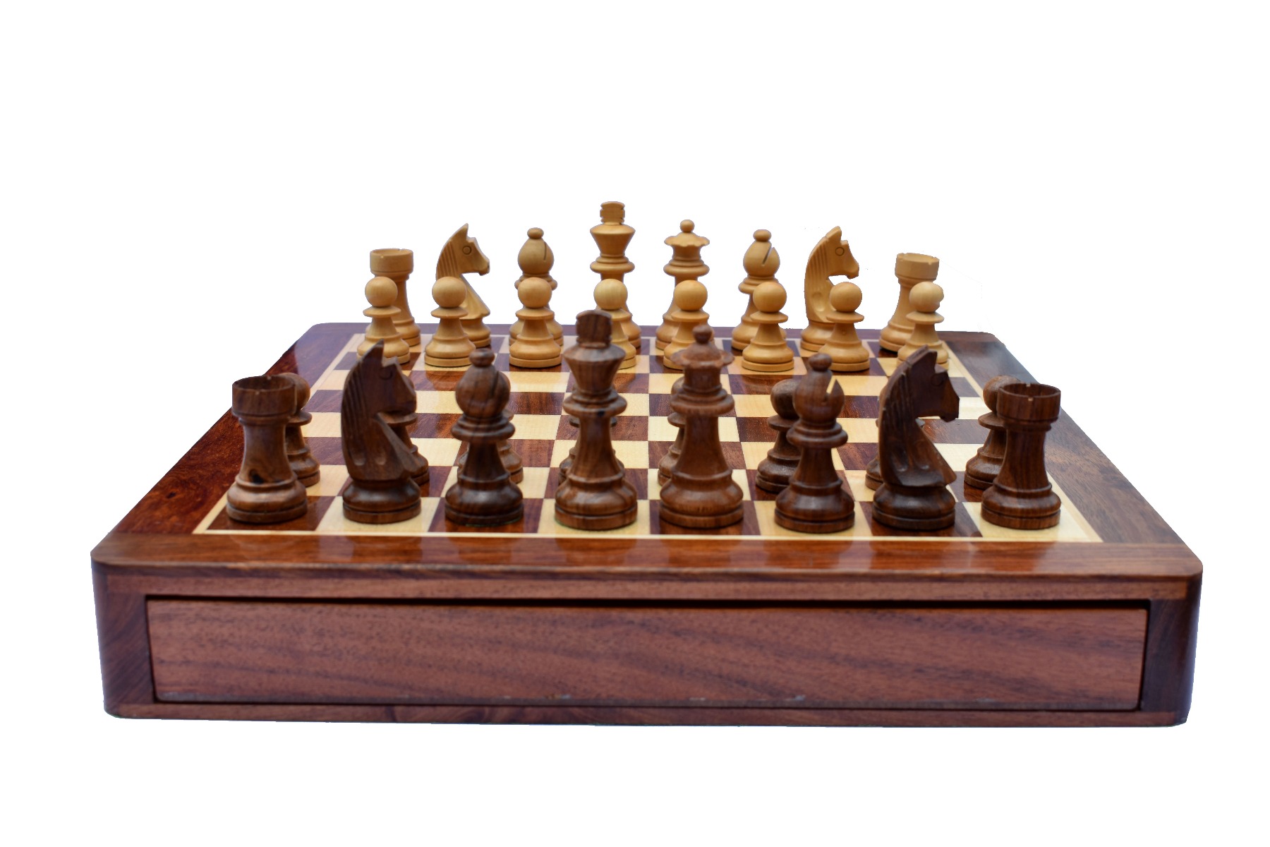 Travel Magnetic Chess set <br> Maple & Sheesham <br> 12" Square -5980 Travel Magnetic Chess set Maple & Sheesham 12" Square -5980