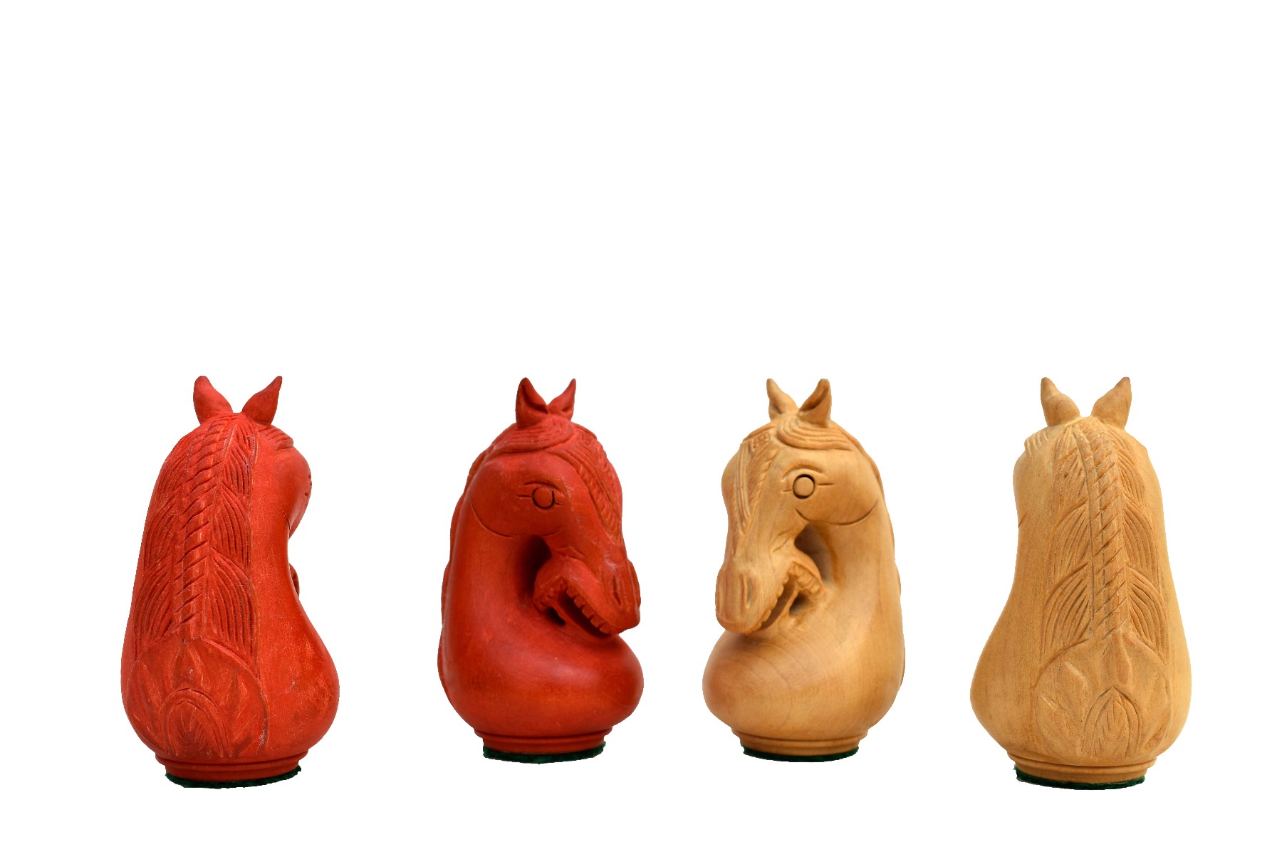 1780 The Makruk Rare Thai Chess Pieces repro Boxwood & Red Gilded 2.5" King-6179